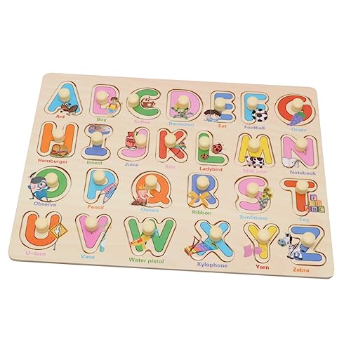 TOYANDONA Wörter Rätsel Puzzle rätselbuch Puzzle für Kleinkinder holzspielsachen Puzzlespiele Alphabet-Puzzles Puzzles aus Holz Buchstabenrätsel Hölzern von TOYANDONA