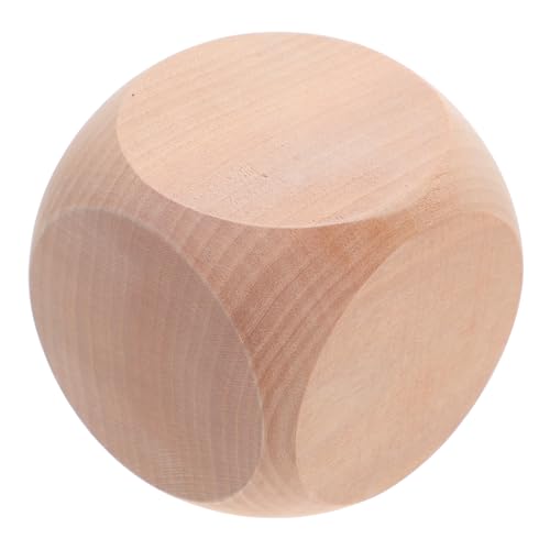 TOYANDONA Würfel Holzhandwerk bastelmaterial Holzblöcke Holzblock brettspiele Trinkspiel leeres Brettspiel Paar Spielblöcke unvollendete Holzhaus-förmige Blöcke Leere Holzklötze Beige von TOYANDONA