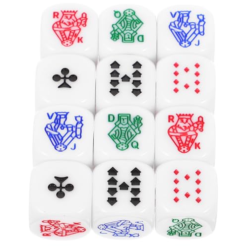 TOYANDONA 12stücke Weiße Poker Würfel Tragbare Spielwürfel Für Party Bar Lustige Poker Spiel Requisiten Für Brettspiele Und Trinkspiele TOYANDONA 12stücke Weiße Poker Würfel Tragbare Spielwürfel Für Party Bar Lustige Poker Spiel Requisiten Für Brettspiele Und Trinkspiele von TOYANDONA