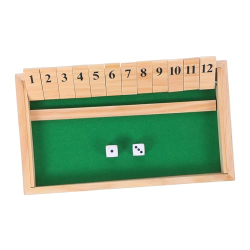 TOYANDONA Würfelspiel „Shut The Box“ Holzbrettspiel Mit Würfeln Familien Mathespiel Für Spieler Würfelbrettspiel „Shut The Box“ von TOYANDONA