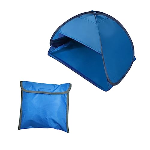 TOYANDONA Zelt Camping Pavillon Markise Sonnenschutz Schutz Regenschirme Picknickmatte Solar Outdoor Baldachin Unterstand Wasserdicht Sandsäcke Tragbarer Camping Rucksack Blocker Decke Blau von TOYANDONA