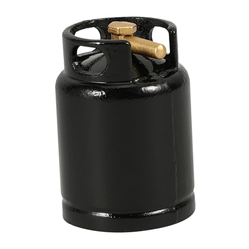 TOYANDONA Zubehör für Puppenhäuser 1:12 Puppenhaus-Küchenzubehör Camping-Gasschlauch Tank Pumpe Puppenhaus Zubehör Miniaturzubehör Küchen-Gasflaschenmodell Gasflaschendekor Legierung Black von TOYANDONA