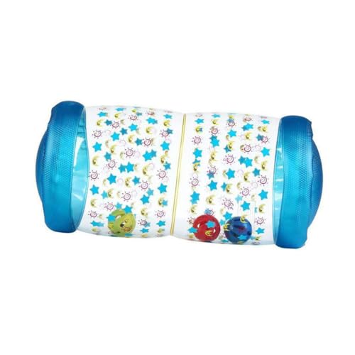 TOYANDONA aufblasbare Rolle aufblasbare kriechrolle Rollen Glocke Activity aktivitätsspielzeug Krabbelndes Übungsspielzeug Hör- und Tastübungsspielzeug Blue von TOYANDONA