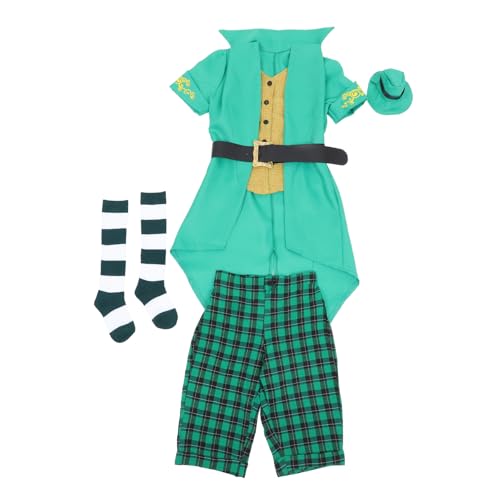 TOYANDONA Ausgefallenes Outfit für Jungen und Mädchen Halloween-kostüme Grüner Hut Hose Anzug-Set von TOYANDONA