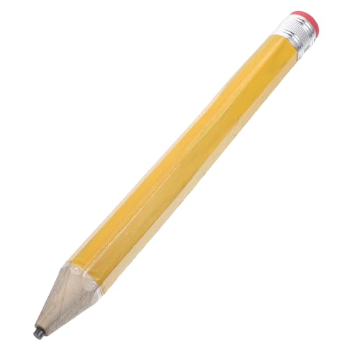 TOYANDONA großer Holzbleistift Bleistiftfälle Federmäppchen groß Federmäppchen für die Schule Drawing Pencils Schreibwaren lustige Schreibstifte große Bleistifte Schulbedarf PVC-Folie Yellow von TOYANDONA