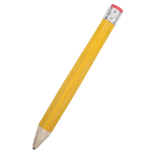 TOYANDONA großer Holzbleistift Wachsmalstift riesiger Stift großer Bleistift kleine Stifte Bleistiftfälle Drawing Pencils Schreibwaren schicke Bleistifte Studenten Bleistift PVC-Folie Yellow von TOYANDONA