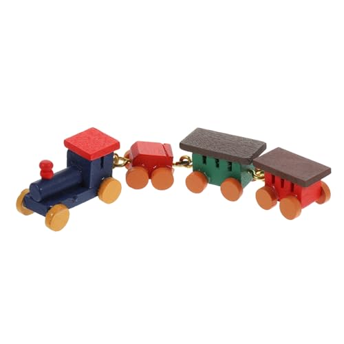 TOYANDONA Holzspielzeug Kinderspielzeug Mini Zug Für Lustiges Puppenhaus Deko Miniatur Zug Buntes Holzspielzeug Für Kreative Spielstunden Perfektes Für Kleine Eisenbahnfans Holzspielzeug Baby von TOYANDONA