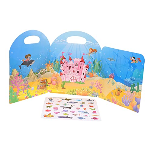 TOYANDONA ruhiges kinderbuch stickerheft stickerbücher für Fantasievolles Kleinkindspielzeug pädagogisches Spielzeugbuch Aufkleberbuch für die frühe Bildung Gelee-Aufkleber von TOYANDONA