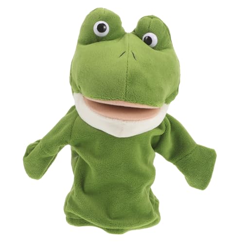 TOYANDONA tierische Marionette interaktives The Animal Fantasiespielzeug Kuschelhandpuppe Finger Puppets Plüsch Handpuppe Handspielzeug Handpuppe Cartoon-Marionette Green von TOYANDONA