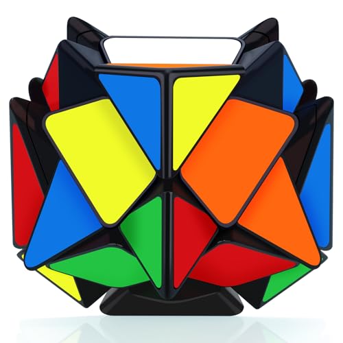 TOYESS Spezieller Zauberwürfel Original für Kinder und Erwachsene, Mehrfarbiger Speed Cube Professionell, 3D Rätselspielzeug Denkaufgaben, Strumpffüller für Jungen und Mädchen von TOYESS