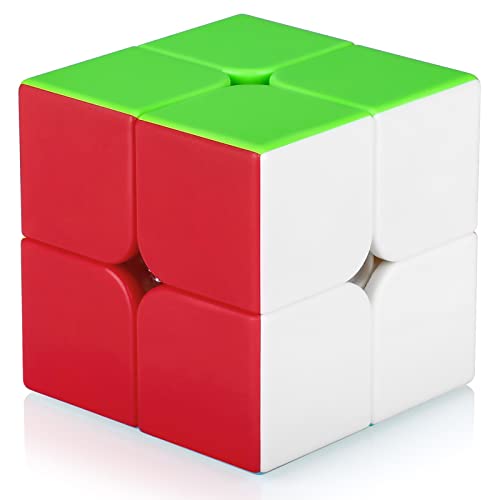 TOYESS Zauberwürfel 2x2 Stickerless,2x2x2, 3D Puzzle Würfel Spielzeug Geschenkverpackung für Kinder & Erwachsene, Aufkleberloser von TOYESS
