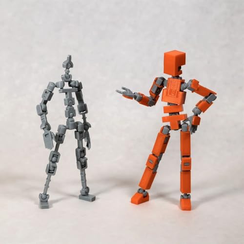 TOYLUCKY13 Roboterfigur mit Gelenken, aus Kunststoff, Weiß und Schwarz, 30 cm hoch von TOYLUCKY13