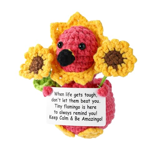 TOYMIS Flamingo Gehäkelt, Süße Weich Gestrickte Sonnenblumen Flamingo Puppe mit Inspirierender Karte Lustige Handgemachte Häkelgeschenke Positive Affirmation Geschenke TOYMIS Flamingo Gehäkelt, Süße Weich Gestrickte Sonnenblumen Flamingo Puppe mit Inspirierender Karte Lustige Handgemachte Häkelgeschenke Positive Affirmation Geschenke von TOYMIS