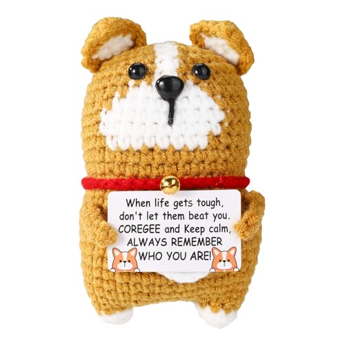 TOYMIS Gehäkelter Corgi-Hund, Süßer Positiver Corgi Geschenk Handgefertigt Häkelpuppe Emotionale Unterstützung Mini Gestricktes Tier Erhebend Affirmationsplüsch für Frauen Freunde oder Kinder TOYMIS Gehäkelter Corgi-Hund, Süßer Positiver Corgi Geschenk Handgefertigt Häkelpuppe Emotionale Unterstützung Mini Gestricktes Tier Erhebend Affirmationsplüsch für Frauen Freunde oder Kinder von TOYMIS