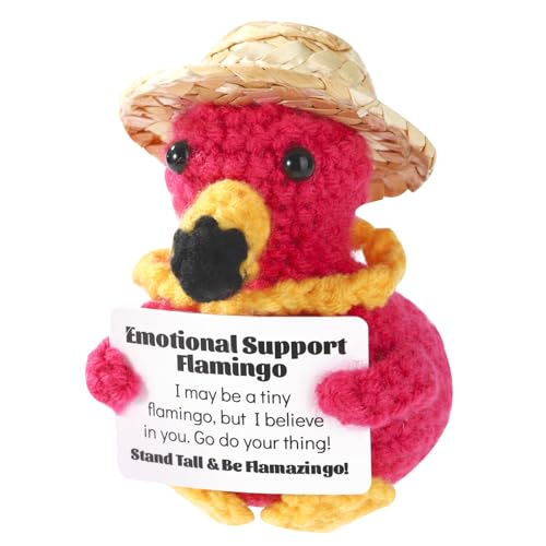 TOYMIS Gehäkelter Flamingo, Entzückender Handgefertigter Gestrickter Inspirierender Flamingo mit Strohhut Lustige Positive Unterstützungstierpuppe für Mitarbeiter Kollegen Familie Freundgeschenk TOYMIS Gehäkelter Flamingo, Entzückender Handgefertigter Gestrickter Inspirierender Flamingo mit Strohhut Lustige Positive Unterstützungstierpuppe für Mitarbeiter Kollegen Familie Freundgeschenk von TOYMIS