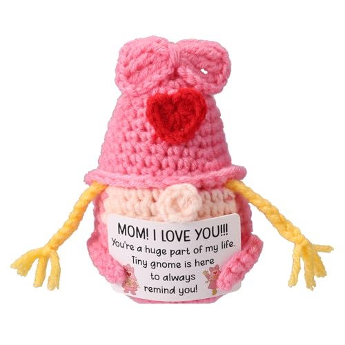 TOYMIS Gehäkelter Wichtel, Hochwertiger Entzückender Positiver Strickwichtel für Mama Lustiges Inspirierendes Puppen-Stützspielzeug Geeignet für Schlafzimmer Sofa Bücherregal Dekoration TOYMIS Gehäkelter Wichtel, Hochwertiger Entzückender Positiver Strickwichtel für Mama Lustiges Inspirierendes Puppen-Stützspielzeug Geeignet für Schlafzimmer Sofa Bücherregal Dekoration von TOYMIS