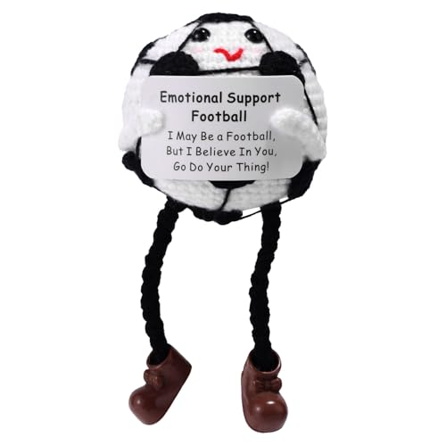 TOYMIS Positive Fußball Strickpuppe, Schwarz Weißes Gehäkeltes Fußball Plüschtier mit Ermutigungskarte Fröhliches Häkelspielzeug für Kinderfreunde Geburtstagsdekoration TOYMIS Positive Fußball Strickpuppe, Schwarz Weißes Gehäkeltes Fußball Plüschtier mit Ermutigungskarte Fröhliches Häkelspielzeug für Kinderfreunde Geburtstagsdekoration von TOYMIS