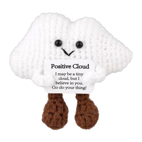 TOYMIS Positive Wolke, Wolken Häkeln Positive Energie Häkeln Wollhäkelpuppe Süßes Häkeln Emotionale Unterstützung Häkeln für Partydekoration Inspirierendes Geschenk von TOYMIS