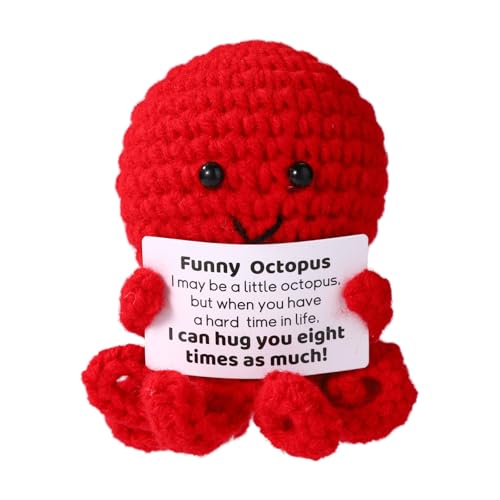 TOYMIS Positiver Oktopus, Lustige Häkeltiere Emotionaler Plüsch Positive Unterstützung Gestrickter Kartoffel Perfekte Aufmunterungsgeschenke und Dekorationen für Partygeschenke Homeoffice(Rot) TOYMIS Positiver Oktopus, Lustige Häkeltiere Emotionaler Plüsch Positive Unterstützung Gestrickter Kartoffel Perfekte Aufmunterungsgeschenke und Dekorationen für Partygeschenke Homeoffice(Rot) von TOYMIS