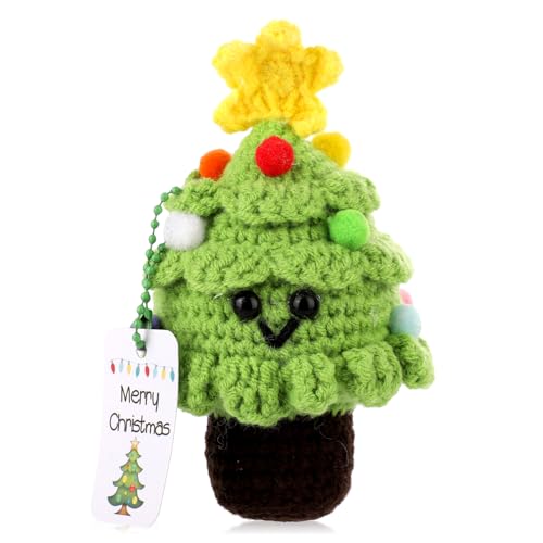 TOYMIS Positiver Weihnachtsbaum, Positiver Weihnachtshäkeln Weihnachtsbaum Deko Häkeln Positive Energiehäkeln für Motivierendes Geschenk Weihnachtsfeier-Dekoration von TOYMIS