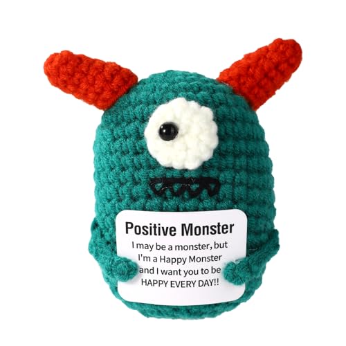 TOYMIS Positives Monster, Süßes Emotionales Häkelmonster mit Ermutigender Karte Lustige Strickpuppe als Anreizgeschenk Perfekte Schreibtischdekoration für Zuhause Schlafzimmer Büro TOYMIS Positives Monster, Süßes Emotionales Häkelmonster mit Ermutigender Karte Lustige Strickpuppe als Anreizgeschenk Perfekte Schreibtischdekoration für Zuhause Schlafzimmer Büro von TOYMIS