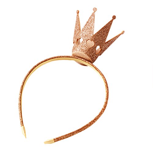 Krone Stirnband Kinder Haarband Haarband Kopfschmuck Haarschmuck für Party Dekoration (Gold) von TOYMYTOY