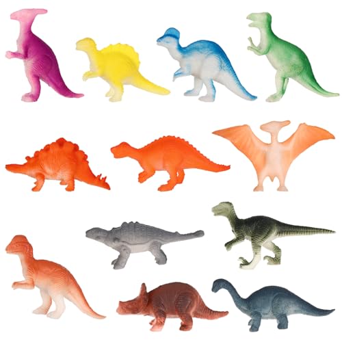 TOYMYTOY Mini Dinosaurier Spielzeug Set Dinosaurier Figuren für Kinder Ausbildung, 12 Stück von TOYMYTOY