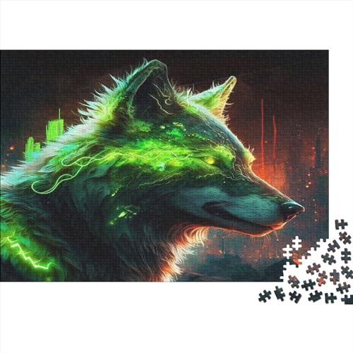 Wolf Puzzle, Challenge Gaming Animals Puzzle Gamer Geschenk Als Herausforderndes Puzzle Für Erwachsene Jugendliche 1000pcs (75x50cm) von TOYOCC