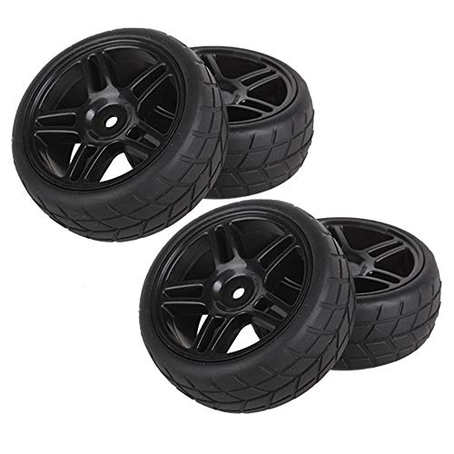 BQLZR 4PCS Rhombic Pattern Hub Wheel Rim&Tires 1:10 RC On-Road Racing Car von BQLZR