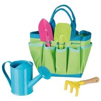 Toys pure 63892 Gartenwerkzeug mit Tasche L= 15,2 - 21,5 cm, Kunststoff, Metall, 5 Teile von TOYS PURE