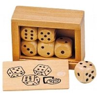 Toys pure HS239 Würfelkasten mit 6 Holzwürfeln 6,2 x 4,5 x 2,7 cm (Box) von TOYS PURE