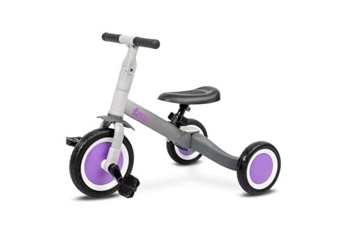 TOYZ - Dreirad Laufrad Kinder, 4in1 Kinderfahrrad, Rutschfahrzeug, Laufrad, Dreirad mit Pedalen und Zweirad mit Pedalen - Baby Geschenk Höhenverstellung von Sattel und Lenker - Fox Grau TOYZ - Dreirad Laufrad Kinder, 4in1 Kinderfahrrad, Rutschfahrzeug, Laufrad, Dreirad mit Pedalen und Zweirad mit Pedalen - Baby Geschenk Höhenverstellung von Sattel und Lenker - Fox Grau von TOYZ by CARETERO