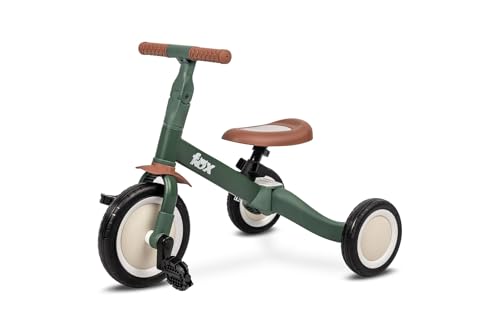 TOYZ - Dreirad Laufrad Kinder, 4in1 Kinderfahrrad, Rutschfahrzeug, Laufrad, Dreirad mit Pedalen und Zweirad mit Pedalen - Baby Geschenk Höhenverstellung von Sattel und Lenker - Fox Grün TOYZ - Dreirad Laufrad Kinder, 4in1 Kinderfahrrad, Rutschfahrzeug, Laufrad, Dreirad mit Pedalen und Zweirad mit Pedalen - Baby Geschenk Höhenverstellung von Sattel und Lenker - Fox Grün von TOYZ by CARETERO