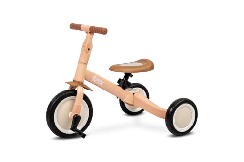 TOYZ - Dreirad Laufrad Kinder, 4in1 Kinderfahrrad, Rutschfahrzeug, Laufrad, Dreirad mit Pedalen und Zweirad mit Pedalen - Baby Geschenk Höhenverstellung von Sattel und Lenker - Fox Orange TOYZ - Dreirad Laufrad Kinder, 4in1 Kinderfahrrad, Rutschfahrzeug, Laufrad, Dreirad mit Pedalen und Zweirad mit Pedalen - Baby Geschenk Höhenverstellung von Sattel und Lenker - Fox Orange von TOYZ by CARETERO