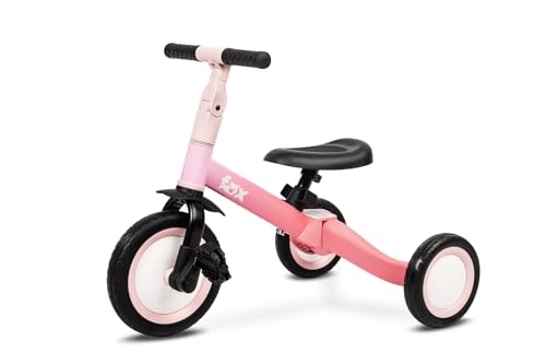 TOYZ - Dreirad Laufrad Kinder, 4in1 Kinderfahrrad, Rutschfahrzeug, Laufrad, Dreirad mit Pedalen und Zweirad mit Pedalen - Baby Geschenk Höhenverstellung von Sattel und Lenker - Fox Rosa TOYZ - Dreirad Laufrad Kinder, 4in1 Kinderfahrrad, Rutschfahrzeug, Laufrad, Dreirad mit Pedalen und Zweirad mit Pedalen - Baby Geschenk Höhenverstellung von Sattel und Lenker - Fox Rosa von TOYZ by CARETERO