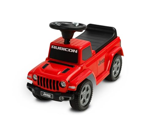 TOYZ Jeep Rubicon - Off-Road Buggy mit Jeep-Lizenz - Interaktives Lenkrad - Realistische Geräusche - Für Kinder von 12-36 Monaten - 61x28x42 cm - Rot von TOYZ by CARETERO