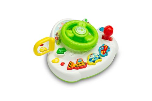 TOYZ - Lenkrad Spielzeug - Interaktiver Spieltisch für Kinder ab 18 Monaten - mit Licht, Musik und Lernfunktionen - 3-in-1 Spielzeug - Geschenk Junge oder Mädchen von TOYZ by CARETERO