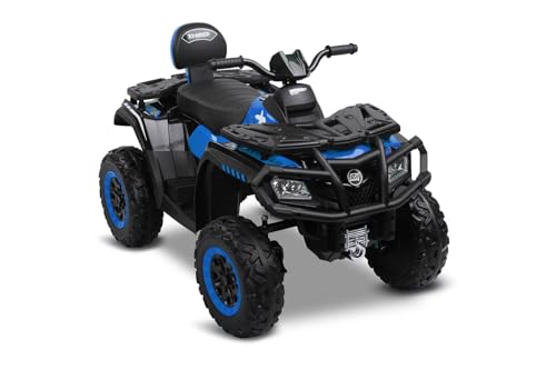 TOYZ - Quad Kinder - Akkubetriebenes Fahrzeug Rush für Kinder - Interaktives Lenkrad - LED-Leuchten - Zwei Fahrgeschwindigkeiten - Für Kinder ab 3 bis 8 Jahre - 112x66x69 cm - Blau TOYZ - Quad Kinder - Akkubetriebenes Fahrzeug Rush für Kinder - Interaktives Lenkrad - LED-Leuchten - Zwei Fahrgeschwindigkeiten - Für Kinder ab 3 bis 8 Jahre - 112x66x69 cm - Blau von TOYZ by CARETERO