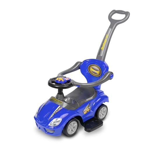 TOYZ - Rutschauto Lauflernwagen, Baby Auto Spielzeug, Rutschauto ab 1 Jahr - Soundpanel, Geformter Sitz, Bequeme Rückenlehne, Imitation von Anzeigen, Stauraum für Schätze - Race Car Blau TOYZ - Rutschauto Lauflernwagen, Baby Auto Spielzeug, Rutschauto ab 1 Jahr - Soundpanel, Geformter Sitz, Bequeme Rückenlehne, Imitation von Anzeigen, Stauraum für Schätze - Race Car Blau von TOYZ by CARETERO