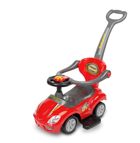 TOYZ - Rutschauto Lauflernwagen, Baby Auto Spielzeug, Rutschauto ab 1 Jahr - Soundpanel, Geformter Sitz, Bequeme Rückenlehne, Imitation von Anzeigen, Stauraum für Schätze - Race Car Rot TOYZ - Rutschauto Lauflernwagen, Baby Auto Spielzeug, Rutschauto ab 1 Jahr - Soundpanel, Geformter Sitz, Bequeme Rückenlehne, Imitation von Anzeigen, Stauraum für Schätze - Race Car Rot von TOYZ by CARETERO