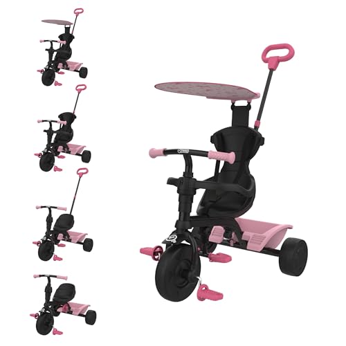 TP Toys 4 in 1 Trike, Unicorn Dream, Adjustable and Evolving Ride for Ages 10-36 Months, Parental Lock, Safety Features, UV Sunshade, Shock-Resistant Wheels, 50kg Max Weight von TP Toys