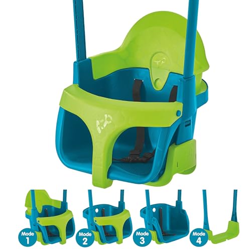 TP Toys TP900 Monate 4 in 1 Verstellbarer Quadpod Baby Schaukelsitz von 6 Motten bis Kinder 8 Jahre, Grün blau, Einheitsgröße von TP Toys