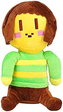 TPNI 25 cm Undertale Plüschtier, 10 Zoll, niedlich, ohne Papyrus Asriel Alphys Flowey Frisk Chara, Plüschpuppe für Kinder, Geschenk (Chara) von TPNI