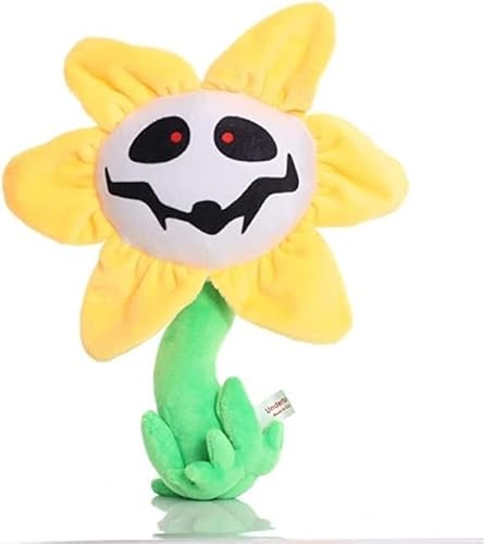 TPNI 25 cm Undertale Plüschtier, 10 Zoll, niedlich, ohne Papyrus Asriel Alphys Flowey Frisk Chara, Plüschpuppe für Kinder, Geschenk (Flowey) von TPNI