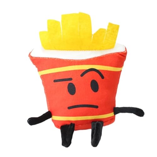 TPNI Battle for Dream Island BFDIA Plüsch, BFDI Plüschtiere Bomby/Fries/Gelatine/Puffball/Ruby Plüschpuppen, Spielzeug für Fans (Fries 20 cm) von TPNI