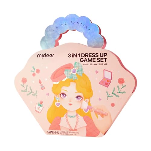 12,2 x 1,18 x 11,81 Zoll Prinzessin Dress Up Spiel, Aufkleber Make-up Spiel - Aufkleber Dress Up Spiel, Make Up auf Papier, Kreative Prinzessin Make-up Dress Up Spiel Set, Mädchen Papier Aufkleber von TQEBWUS