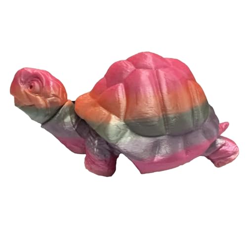 TQEBWUS 3D-gedruckte Schildkröte,3D-gedruckte Schildkröte flexibel - Interaktive Fidget Muti-Joint-Schildkröte,Bewegliches Tiermodell, Sammlerfigur, kreative Verzierung für die Inneneinrichtung von TQEBWUS