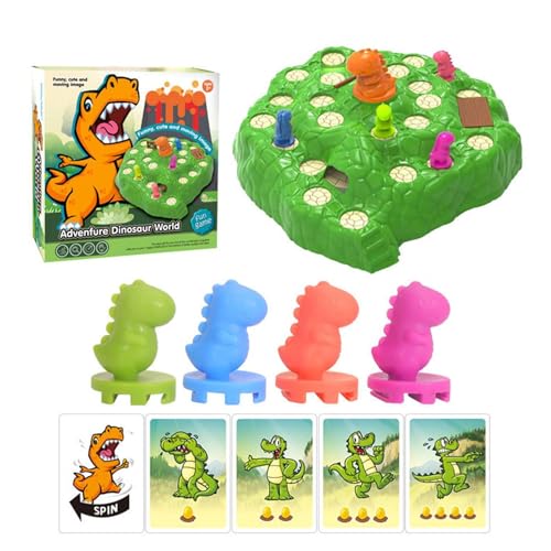 TQEBWUS Dino-Brettspiel,Dinosaurier-Brettspiel, Lustiges Escape-Tischspielspielzeug, Lernspielzeug für Kinder, Aktivitätsspielzeug für die frühe Entwicklung zum Geburtstag von TQEBWUS