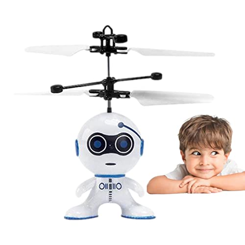 TQEBWUS Fliegende Roboterspielzeuge - Hubschrauber-Roboter-Drohnen-Spiele,Partygeschenke mit Fernbedienung, sicheres Flugspielzeug für Kinder, Mädchen, drinnen ab 3 Jahren von TQEBWUS