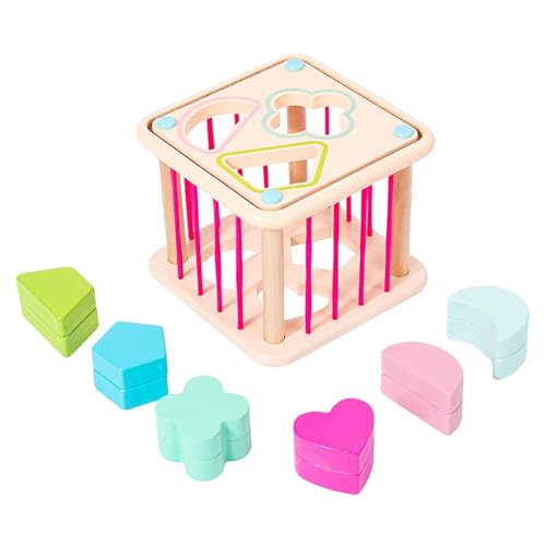 TQEBWUS Formpassendes Spiel, Holzform Sorter Toy - Pädagogisches Farbspiel für Kinder - Kinder Spielzeug für Feinmotorik, Frühschulspielzeug für Kindergarten, Kindergarten, Kindergarten von TQEBWUS